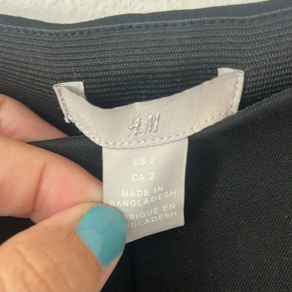 H&M Black High Waist Ankle Pants